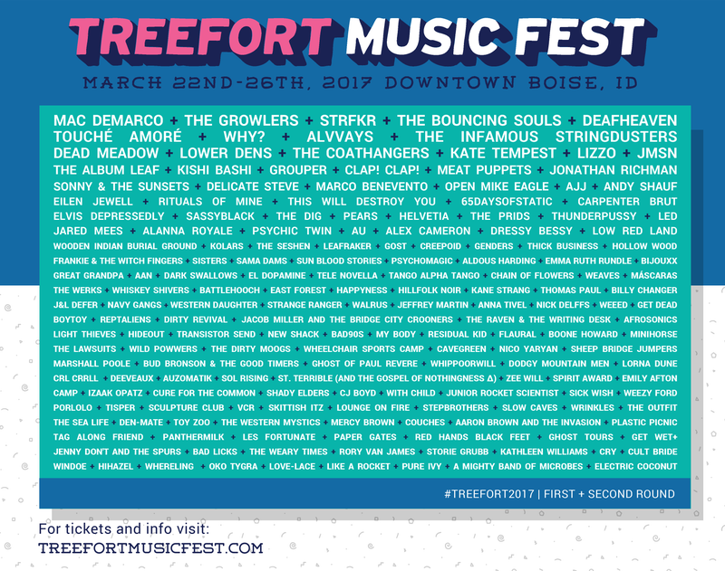Illustration for article titled Treefort Music Festival announces new wave of bands, including Alvvays, AJJ, and more